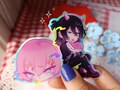 Vinyl Holographic Stickers Ren & [Redacted] - 14 Days With You VN | 14DWY Yandere Visual Novel Adhesives product logo