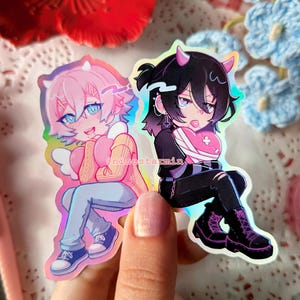Ren & [Redacted] Holographic Stickers – 14 Days With You Yandere VN