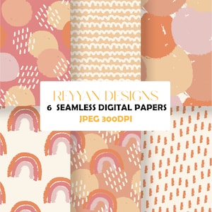 Seamless Boho Digital Paper, Boho Print, Boho decor print, Boho digital prints, Boho Scrapbook Paper, Commercial Use Digital Paper