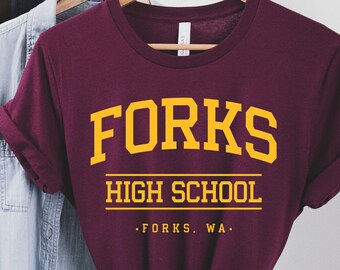 Forks High School Tee,Forks High School shirt, City of Forks shirt, High School Forks Washington shirt, Cullen shirt Twilight Shirt