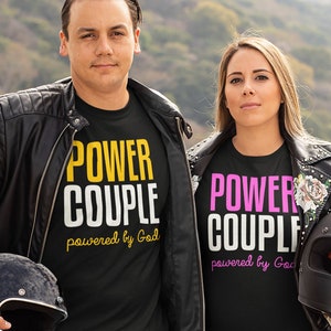Power Paar T-Shirt, christliche Paare Hemden, christliche Paar T-Shirts, Ehemann Hemd, Frau Hemd, Macht Paar T-Shirts, christliches Hemd