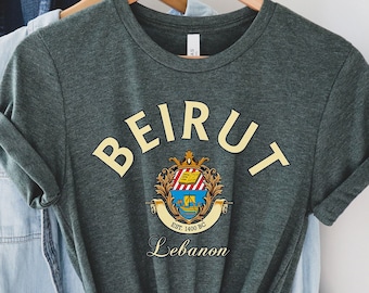 Beirut Tee,Beirut Lebanon, Beirut T-shirt, Soft and Comfortable Tee, Lebanon Vacation Travel Souvenir, Lebanon gift