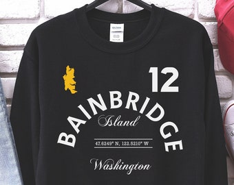 Bainbridge Island Sweatshirt,Bainbridge Island, Bainbridge Washington,Bainbridge island gift, Washington island, Washington gift