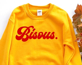 Bisous-T-shirt, Bisous-shirt, shirt Frankrijk, statement shirt, Frans shirt, voilà Tee Frans statement, Frans shirt, shirt Frankrijk