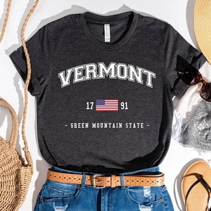 Vermont Tee,Retro Vermont Shirt, Vermont Shirt, Vermont State Shirt, State Shirt, Home State Shirt, State Of Vermont Shirt