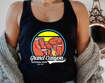 Grand Canyon Racerback Tank, Grand Canyon National Park Shirt, Arizona Shirt, Camper Gift, Retro Shirt, Camp Shirt, Hiker Shirt, RV Shirt