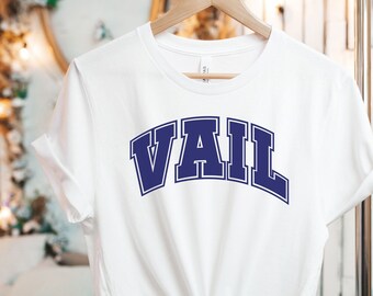 Vail Tee, Vail Ski Resort Tee,Vail CO Shirt, Vail Colorado Tee, Hiking Skiing Shirts, Vail Native Mountain Tee, Vail Gift, Ski Gift