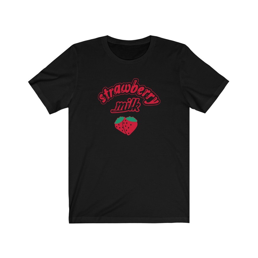 ★marsenavril★ ESSENTIAL EMBO TSHIRT_STRAWBERRY MILK STRAWBERRY MILK SILKY COUPLE – THE MARSHMALLO