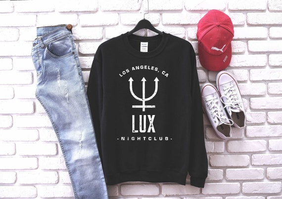 Felpa Lux Night Club Los Angeles Camicia Lucifer Club