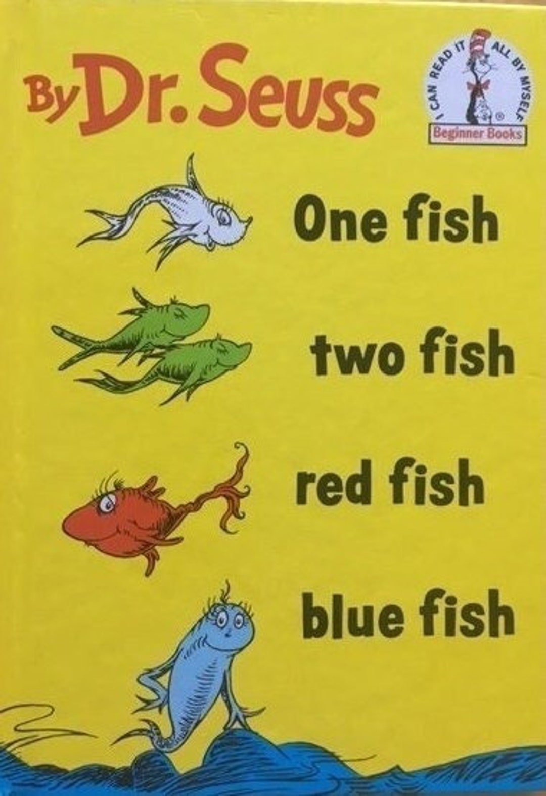 One Fish, Two Fish, Red Fish, Blue Fish by Dr. Seuss (hardcover) - Etsy