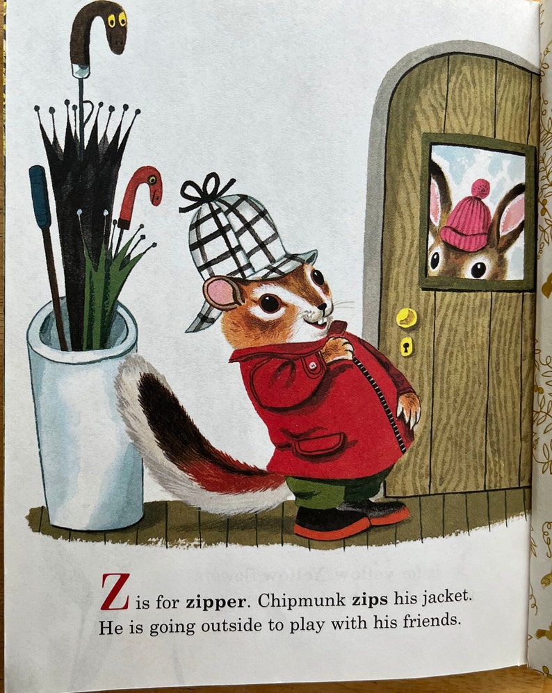 Richard Scarry's Chipmunk's ABC (a Little Golden Book Classic) - Etsy