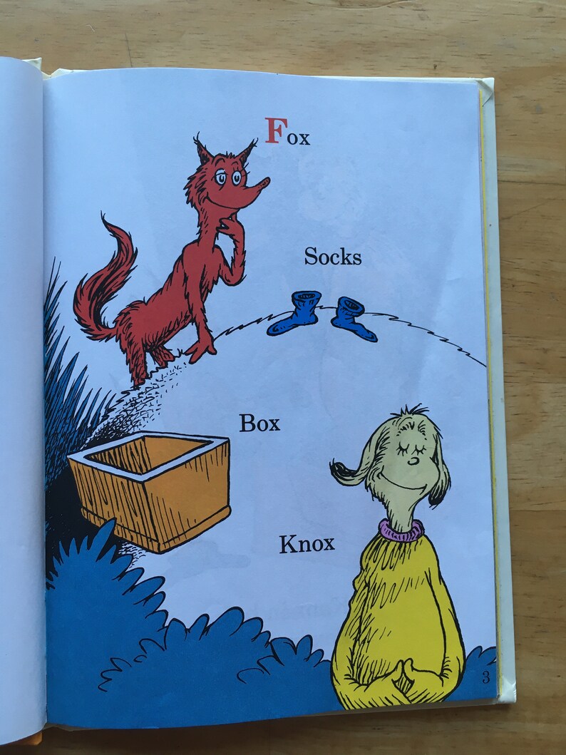 Fox in Socks by Dr. Seuss hardcover Etsy