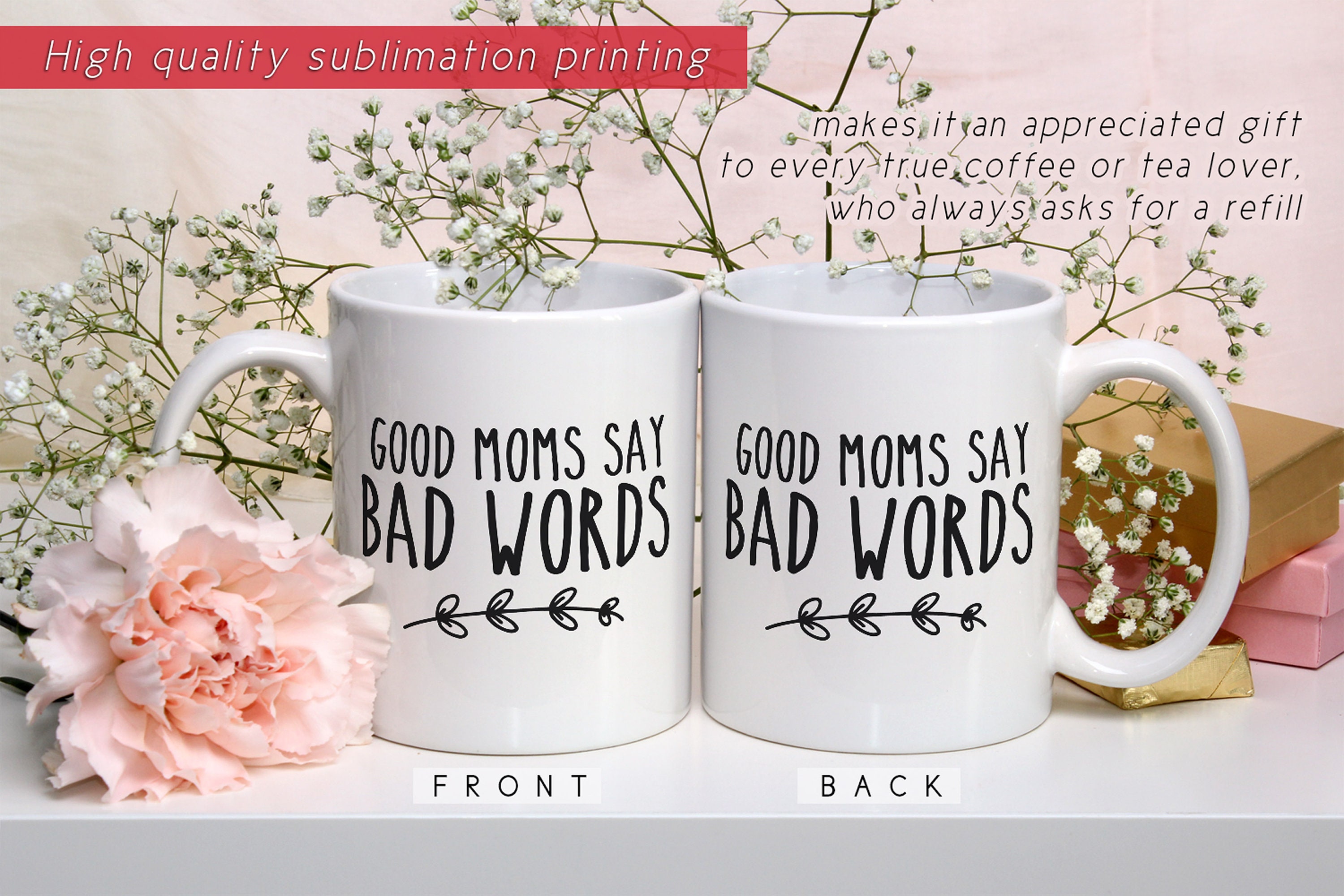 Gute Mütter sagen schlechte Worte lustige Muttertag Etsy