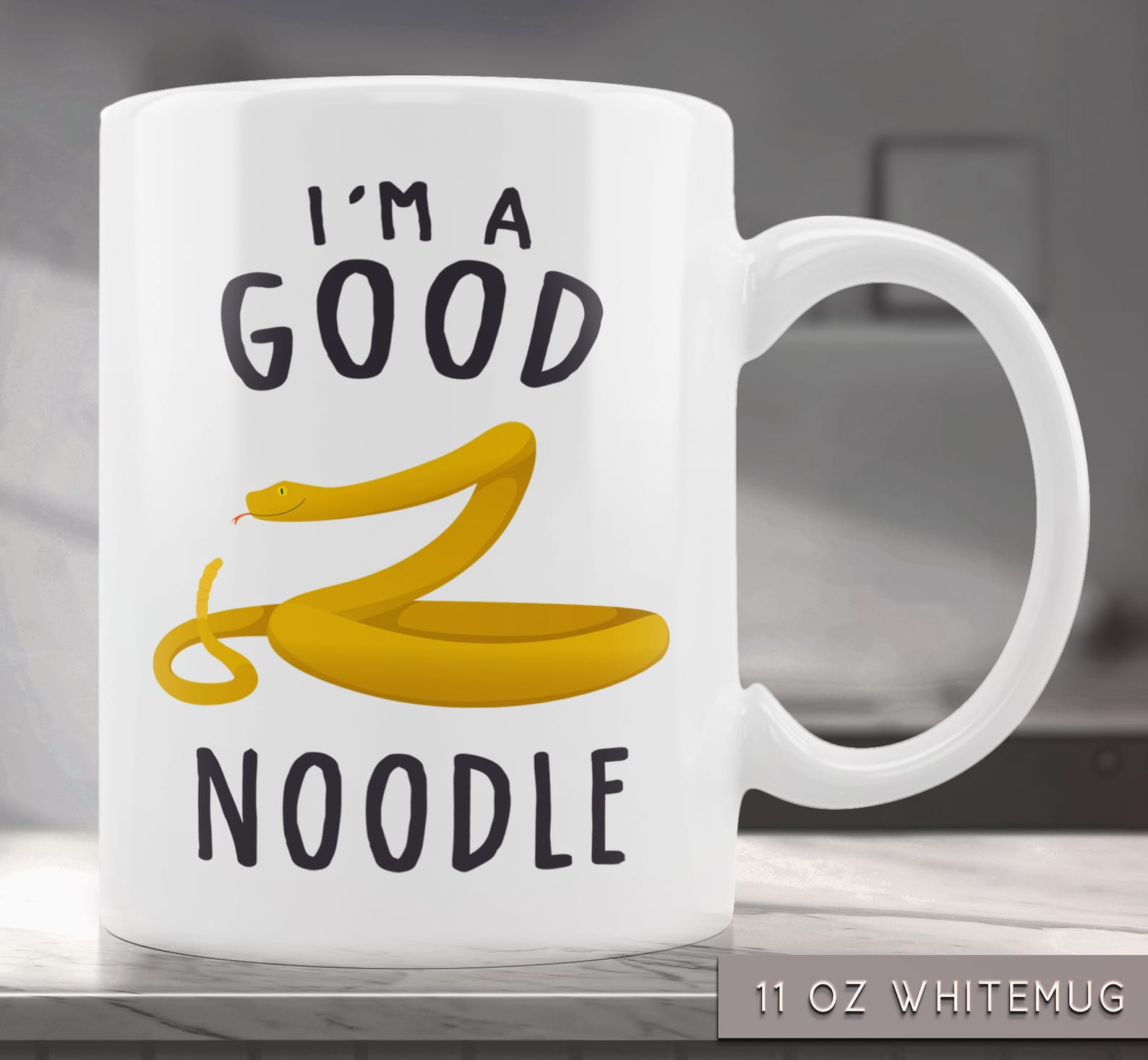 I'M A Good Noodle Coffee Mug Funny Saying Snek Jokes Tea Etsy