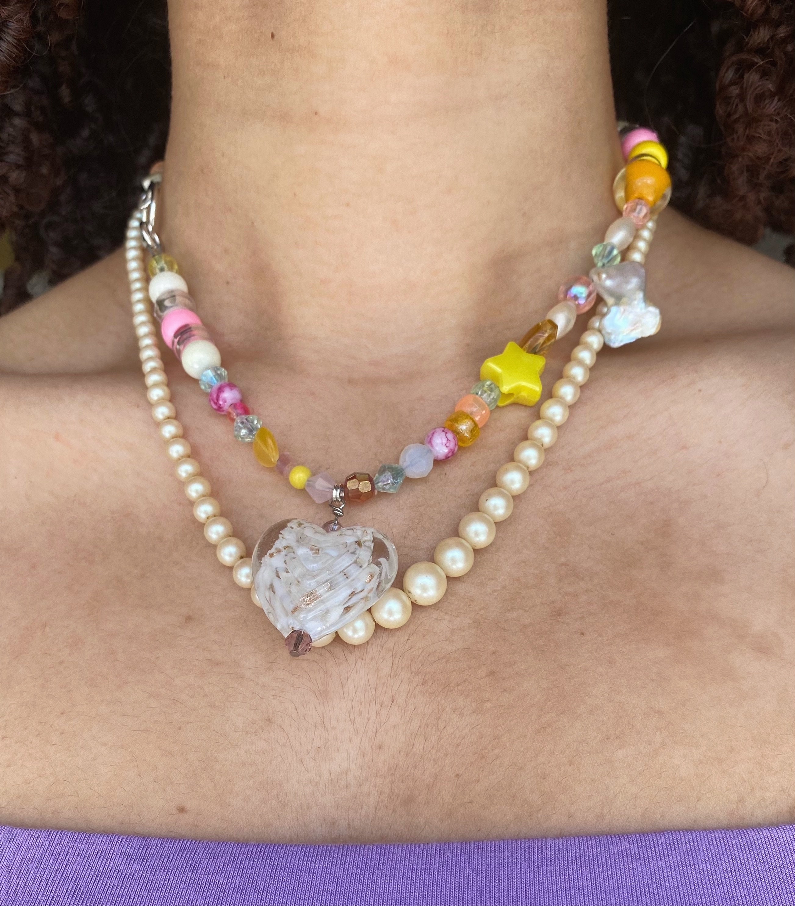 Strawberry Lemonade Necklace Etsy