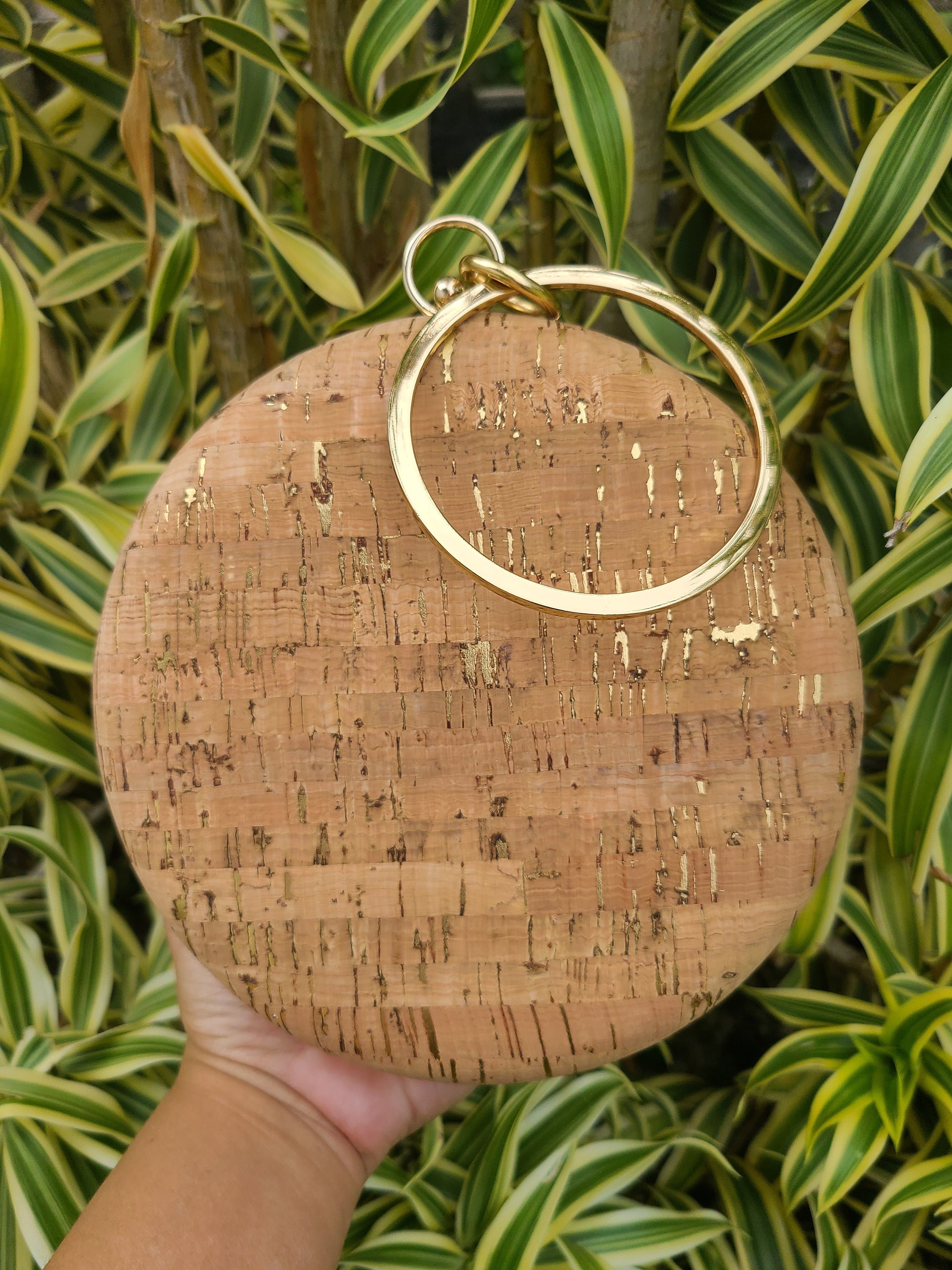 Beautiful Cork Purse With Bracelet Handle Etsy