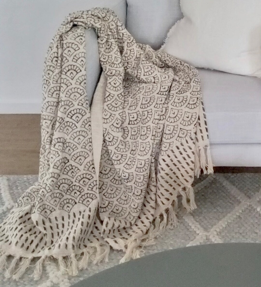 Boho Throw Blanket Sofa Cover Throw Blanket 100 Cotton Etsy