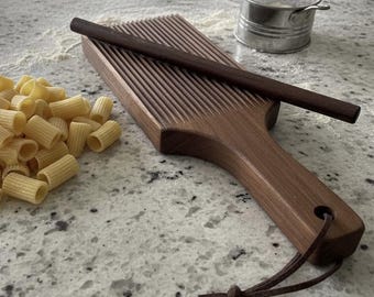 Gnocchi Board, Gnocchi Paddle w/Garganelli Stick, Cavatelli Pasta Maker,  Pasta Gnocchi Roller Gnocchi Stripper, American Walnut Made in USA