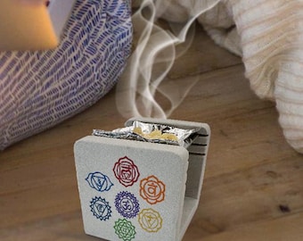 Incense Resin Burner, Chakra Incense Burner, Frankincense Resin Burner for Myrrh or Incense Bricks - with or w/out Charcoal, Bakhoor Burner