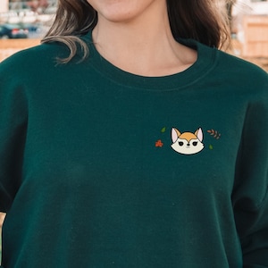 fox jumper fox sweatshirt sweater cute fox sweater autumn jumper fall jumper