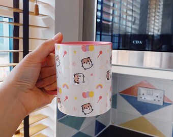 Kawaii hamstermugg - söt keramisk kaffekopp, present till hamsterälskare