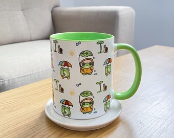 grodmugg regnig dag mysig söt mugg kaffe te varm choklad groda present groda födelsedagspresent groda älskare gåva