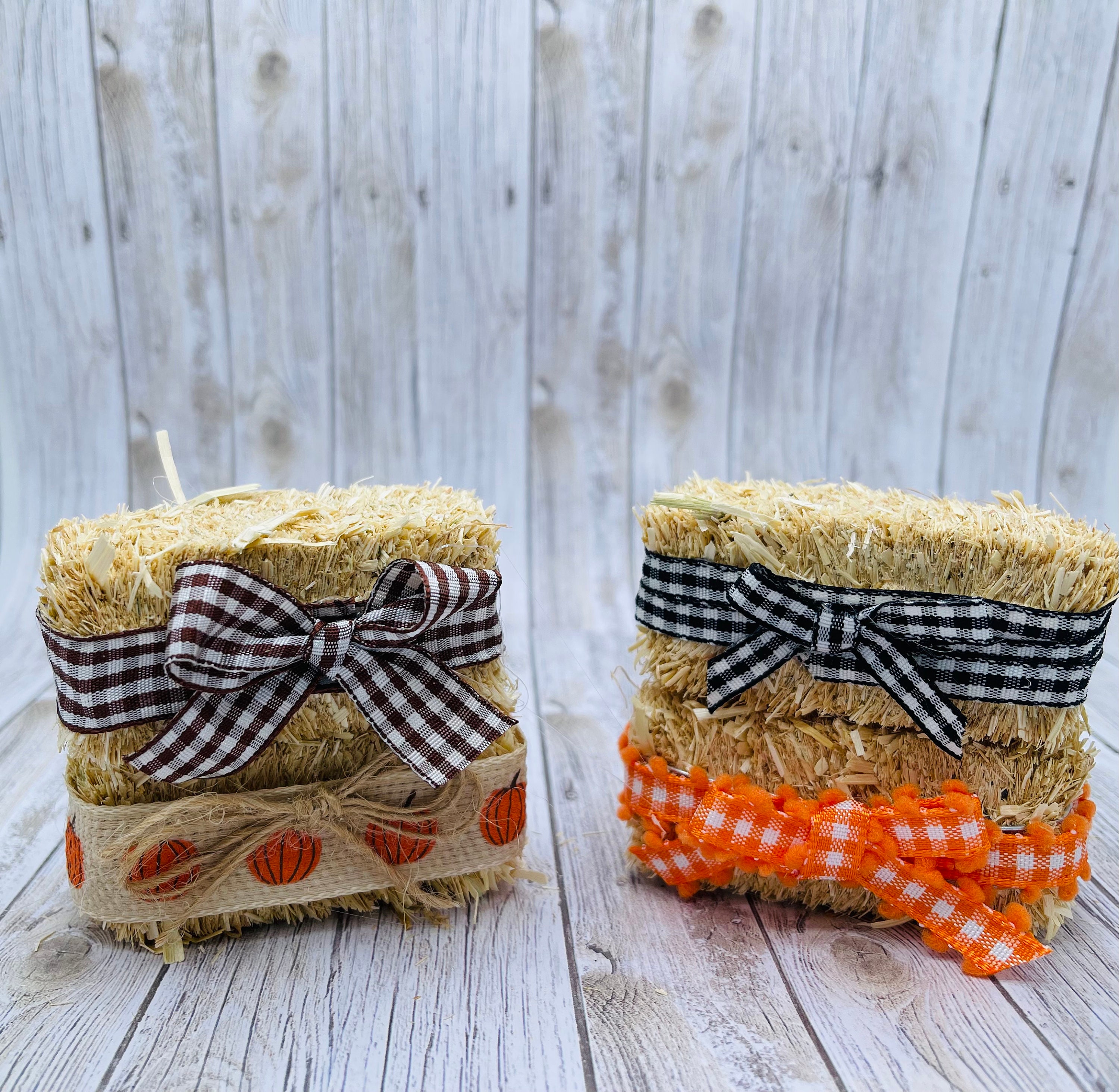 Mini Hay Bale for Tiered Tray, Fall Tiered Tray Decor, Mini Straw Bale 