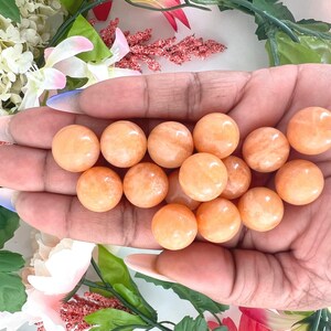 Mini peach aventurine sphere - natural peach aventurine crystal ball - 0.6&quot; peach aventurine polished sphere - 15mm peach aventurine orb