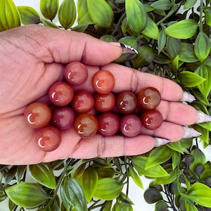 Mini carnelian sphere - natural carnelian crystal ball - 0.6" carnelian polished sphere - 15mm carnelian mini sphere - small carnelian orb