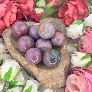 Ocean jasper sphere - pink ocean jasper crystal ball - small pink orbicular ocean jasper polished sphere - 32-40mm pastel ocean jasper orb