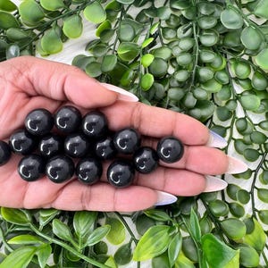 Mini black obsidian sphere - natural obsidian crystal ball - 0.6&quot; black obsidian polished sphere - 15mm obsidian sphere - mini obsidian orb