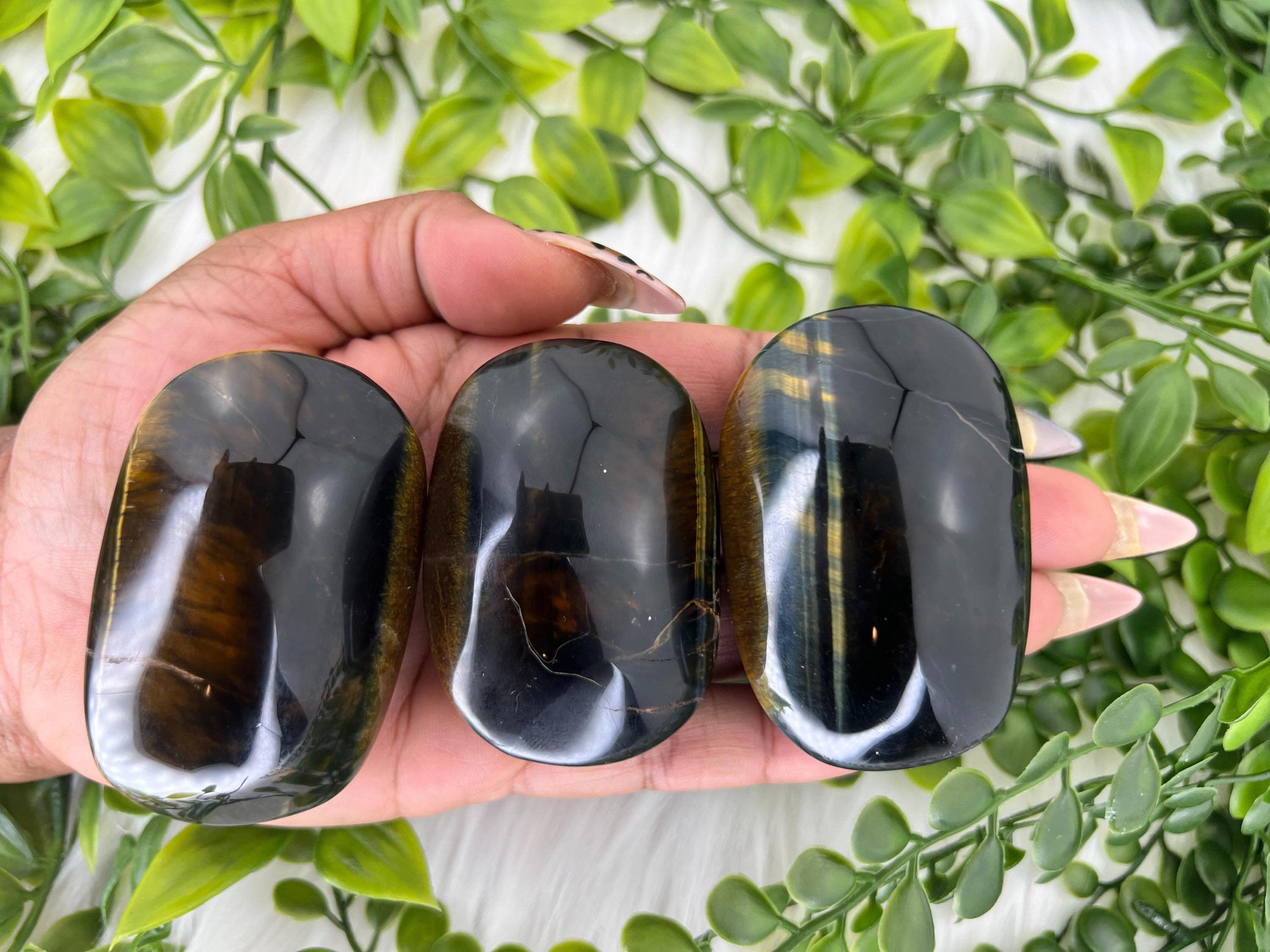 Blue Tiger Hawks Eye Stone Palm - Etsy