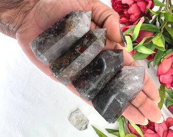 Garden Quartz Tower - Unique Garden Quartz Generator - Lodolite - Garden Quartz Point - SELECT ONE - Inclusion Quartz - Phantom Quartz