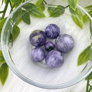 Charoite sphere - high quality charoite crystal ball - 25mm charoite spheres - small charoite sphere - natural charoite orb - rare crystal