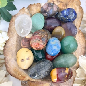 Intuitively selected tumbled stone -  one large tumbled stone - 40+ gemstones available - various tumbled stones - polished crystal pebble