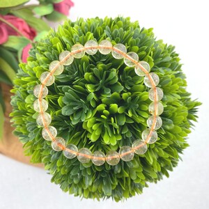 Rutilated quartz bracelet - 7mm rutile quartz - golden rutilated quartz bracelet - beaded bracelet - healing gemstone jewelry - rutile