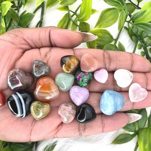 Mini crystal heart - intuitive selection heart - one mini heart - 15+ gemstones available - 13mm-20mm crystal hearts - intuitively selected