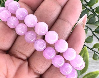 Kunzite bracelet - 8mm kunzite gemstone bracelet - grade aaa kunzite beaded bracelet - genuine kunzite crystal bracelet - kunzite jewelry