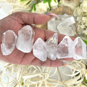 Clear quartz natural point - natural clear quartz point - grade aaa clear quartz crystal points - 1.5" - 2.1" clear quartz points