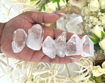 Clear quartz natural point - natural clear quartz point - grade aaa clear quartz crystal points - 1.5" - 2.1" clear quartz points