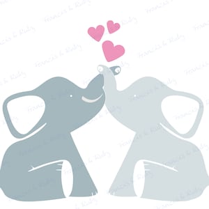 Schattige babyolifanten SVG