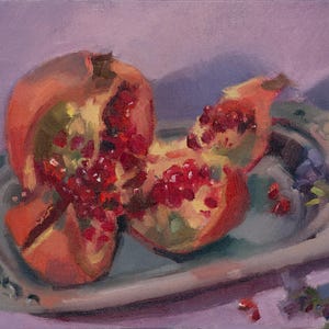 Pomegranate painting,  Giclée art print, print by original oil painting, POMEGRANATE OIL painting