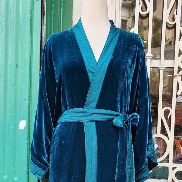 Silk Velvet Robe - Etsy