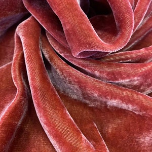 Natural Silk Velvet Fabric by the Yard/Meter, Retail/Wholesale, Non Stretchy/Elastic Silk Velvet Fabric for Fashion/Craft
