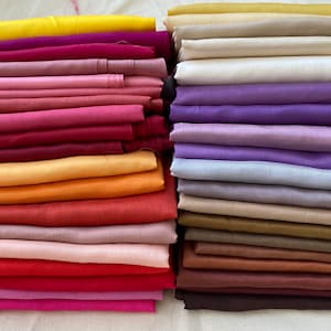 Hand-dyed Pure Mulberry Silk Fabric Retail and Wholesale by Yard/Metter, 100% Natural Vietnam Silk for Lining/Pillowcase/Clothing/Bedding