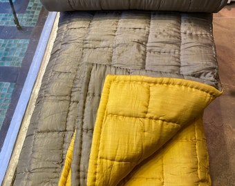 Handmade Silk Blanket, Mulberry Silk Quilt/Comforter/Coverlet/Bedspread/Duvet, King/Queen/Standard/Full/Custom Size Made in Vietnam