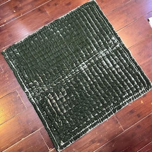 Esterilla de terciopelo de seda cosida a mano a medida, alfombra de lujo para yoga y meditación, alfombra de juegos reversible de terciopelo para bebés, cojín con estatua de maceta, mantel individual.