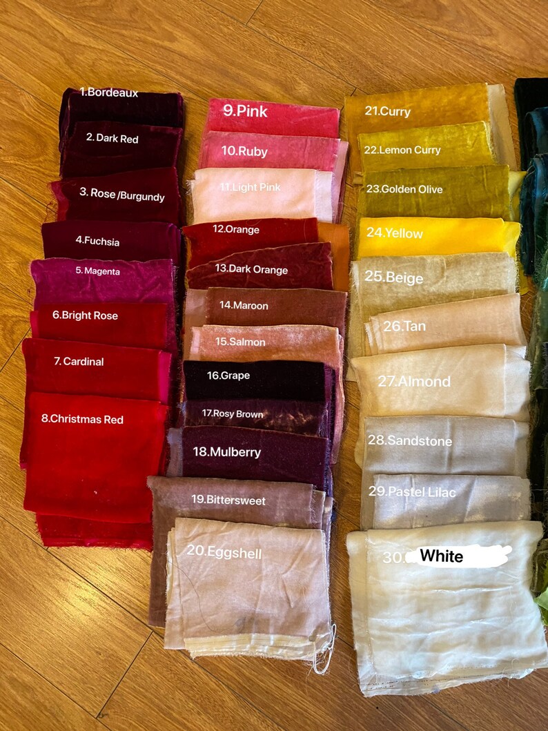 Luxury Silk Velvet Fabric by the Yard/meter/custom Size Etsy