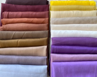 100 % Mulberry Silk Fabric by the Yard/Meter, Vietnam Natural Mulberry Silk, Pure Silk Fabric for Sleeping Wear/Clothing, Choose your colors