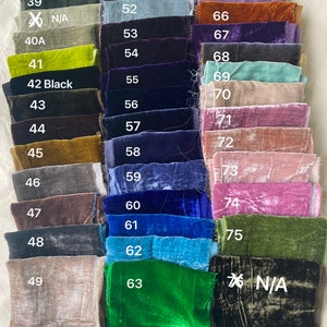Silk Velvet Scraps 10x10/5x10/5x20/5x45/10x45, Velvet Ribbon, Velvet pieces for Craft/Doll Dress/Scrunchies/Quilting, Various Sizes zdjęcie 6